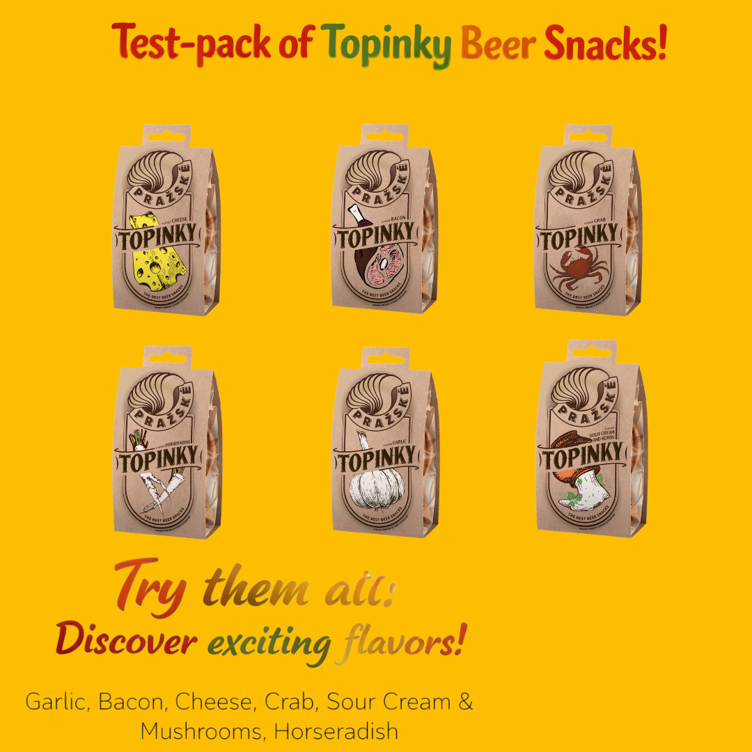 Prazske Topinky  Savoury Snacks 6-Packs box
