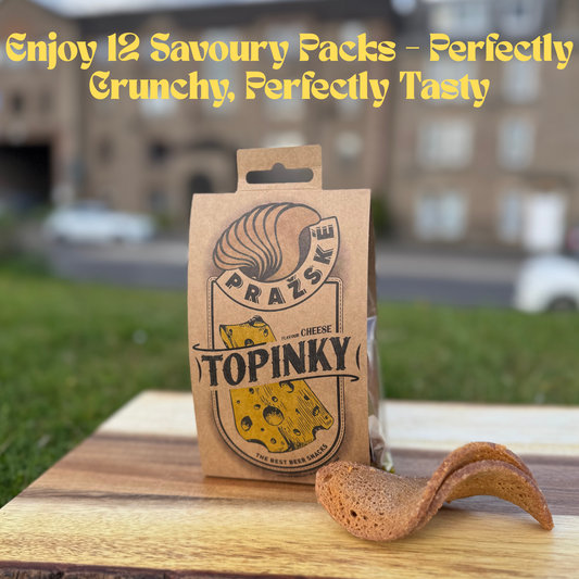 Prazske Topinky – Savoury Crouton Snacks 12-Pack, Made in Prague